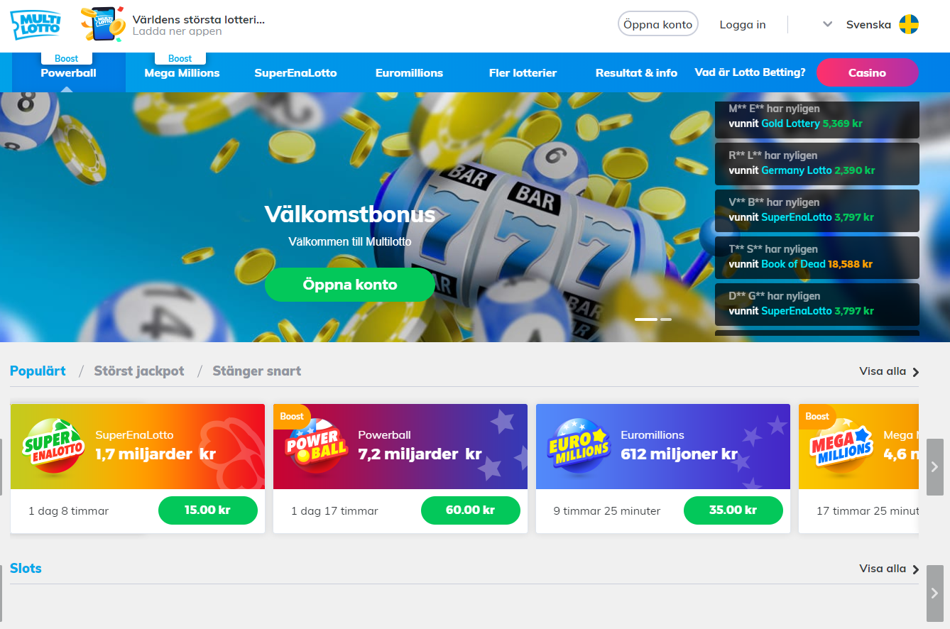 Multilotto lobby