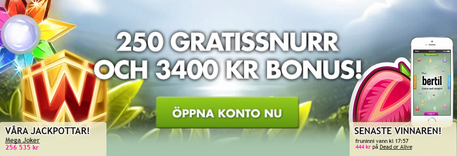 bertil 250 freespins