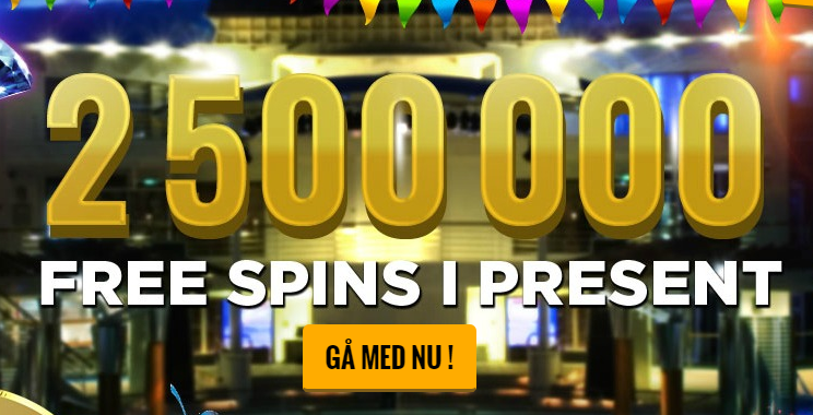 2,5 miljoner freespins