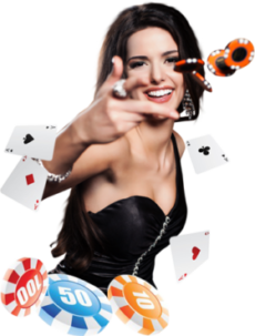 casino tjej slänger spelmarker