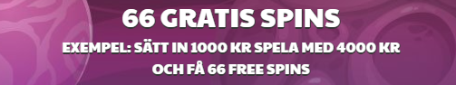 66 gratis spins